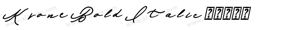 Krone Bold Italic字体转换